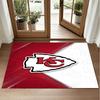 Kansas City Chiefs Design Crystal Velvet Rug Soft Decorative Mat for Bedroom Entrance