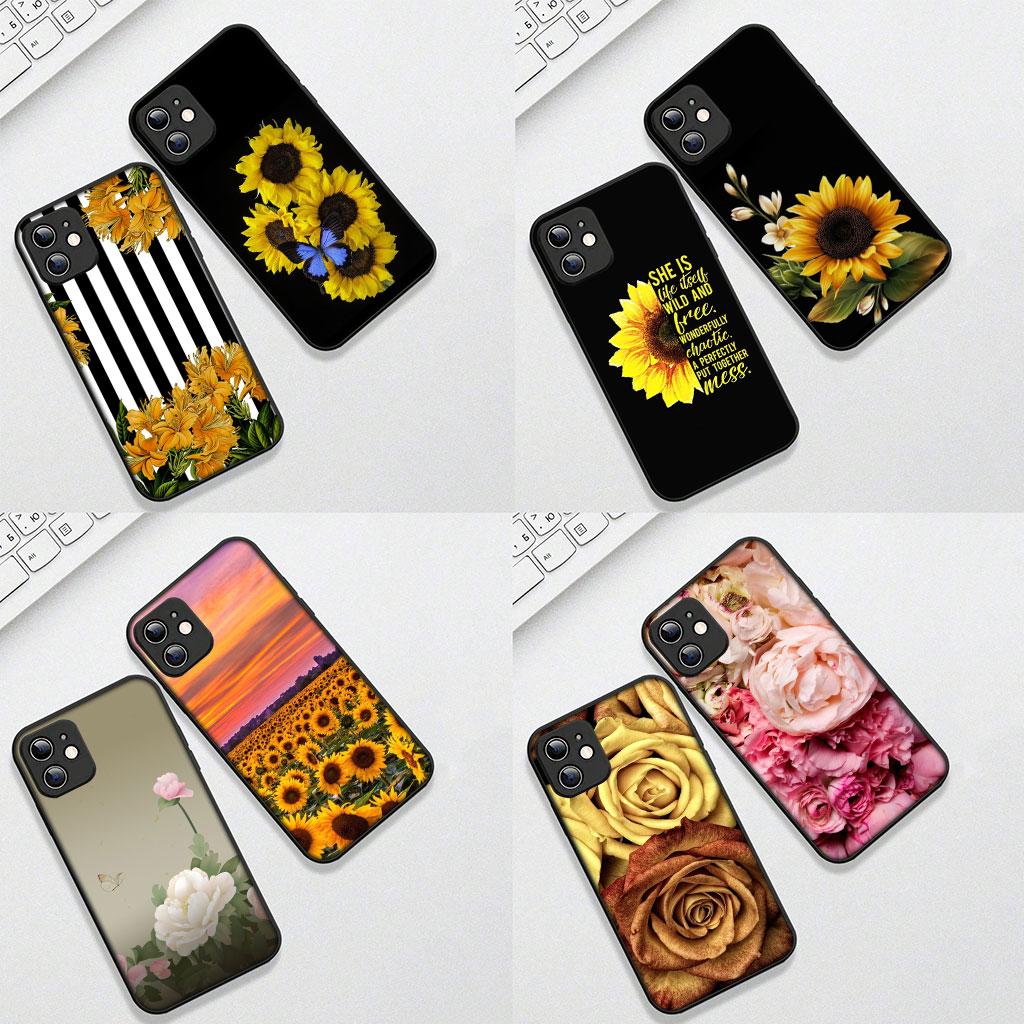 Sunflower Lotus Flower Peony Rose Casing Phone Cover for Xiaomi Redmi Note 12 11 10 Pro 10A 10C 12C 14C A4 Note12 5G Soft Case