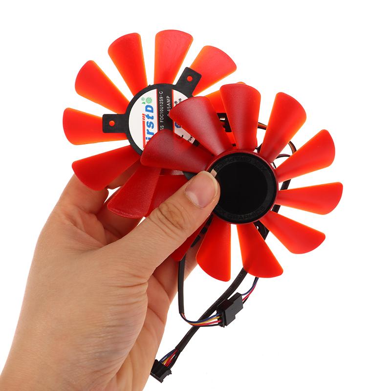 87Mm Diameter Rx-570-Rs Rx-580-Rs Fdc10U12S9-C For Rx570 Rx580 Video Graphics Cards Cooling As Replacement Fan