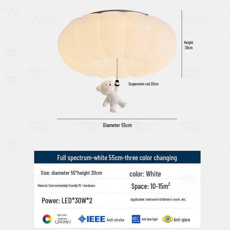 Pumpkin Bear Ceiling Lamp for Children's Bedroom