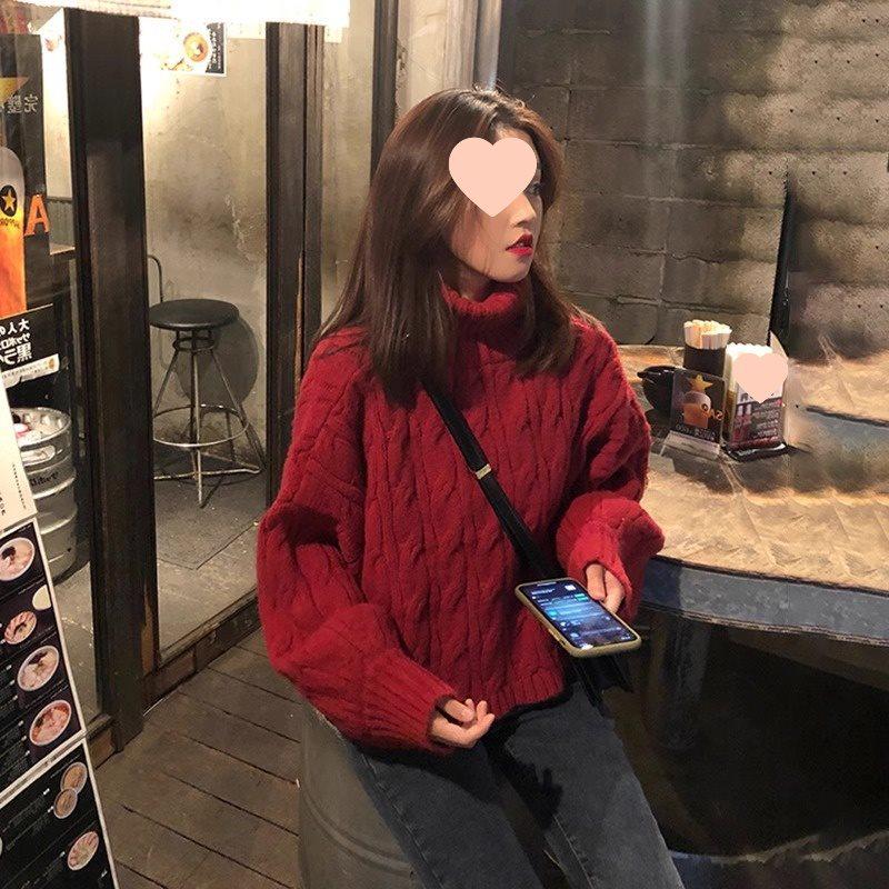 

Женский свитер с высоким воротником, на флисовой подкладке, крупной вязки «косы», Осень/Зима 2025. Универсальный базовый слой-пуловер свободного кроя.