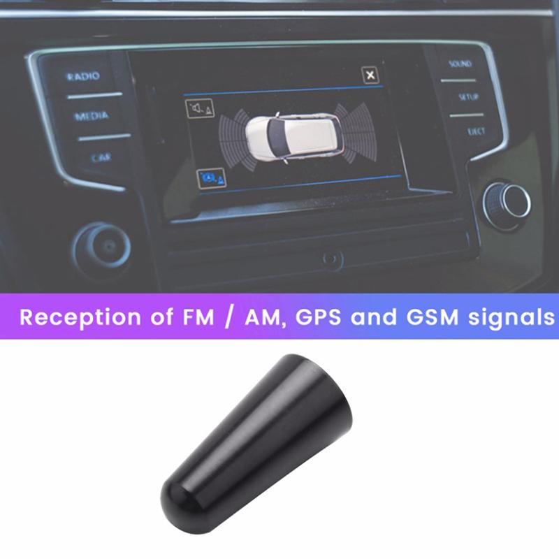 1Pc Black Antenna 3Cm Roof Antenna Short Pole Antenna Car Pole Antenna Short Adapter Radio Foot