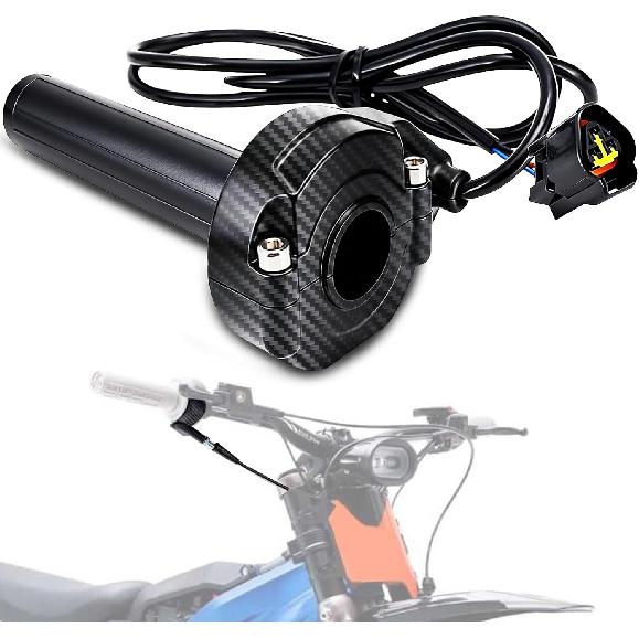 Electric Dirt Bike Throttle for Surron Eride Pro, Twist Handle Throttle Cable for Sur Ron LBX E-Ride Pro SR S SS 2.0 3.0 Imitation Carbon Fiber