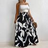 Women’s Loose Fit Printed Wide Leg Palazzo Pants with Elastic Waistband and Flowing Skirt Style Comfortable Design