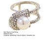 Rhinestone Scarf Ring Clip, Faux Pearl Neckerchief Slide, Women Fashion Wrap Holder, Clothes Ring for Shirts T-Shirts