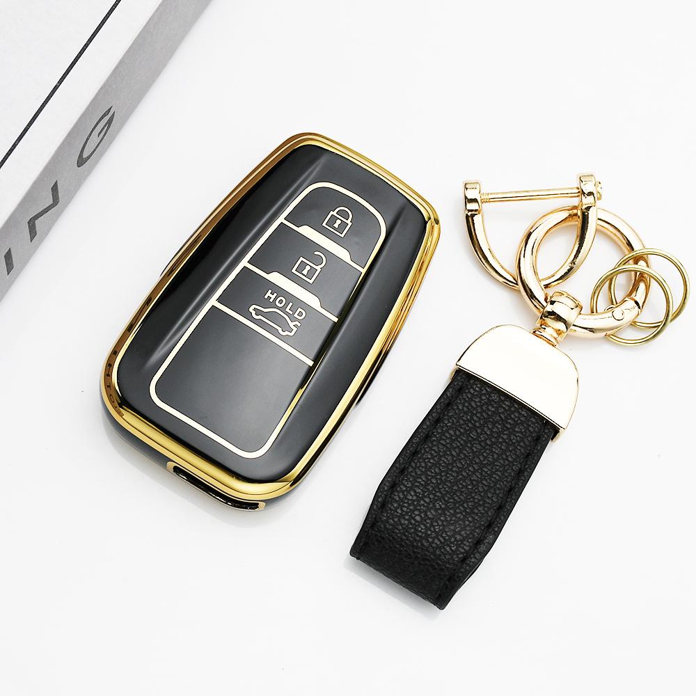 3 Buttons Car Keyless Shell Fob Cover Keychain Tpu Key Case Protection For Toyota Highlander Prius Rav4 Camry Corolla 4Runner