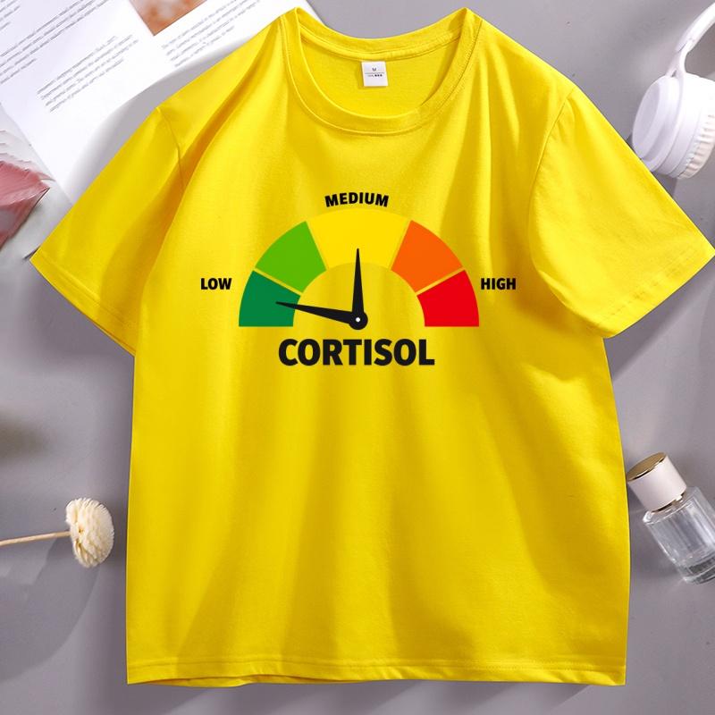 Funny Low Cortisol Levels Tshirt Cotton Breathable TShirt Ultra Soft Round Neck Short Sleeve Tee Perfect for Unisex Women Tops