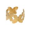 Waterproof Vintage Retro Wide Version Stainless Steel Bracelet Wide Version Personality Exaggerated Butterfly Medieval Gold