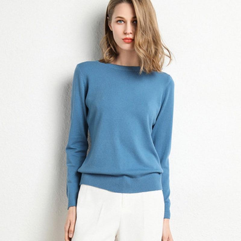 Autumn and Winter Round Neck Knitted Sweater for Women, As A Base Layer, Versatile and Fashionable Sweater