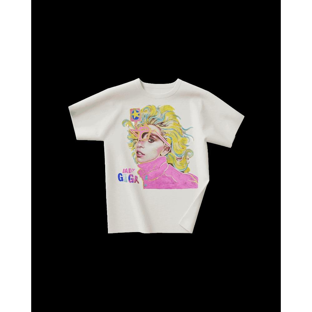 T-shirt Grafica Collage Pop Art "ARTPOP" di Lady Gaga, Maglietta Streetwear Unisex per Fan Art Pop, Top Casual a Manica Corta 100% Cotone