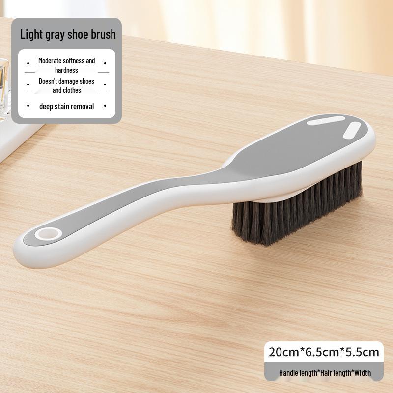 Shoe & Clothing Cleaning Brush - Long Handle, Soft Bristles, Multi-Functional, Gentle on Shoes & Clothes