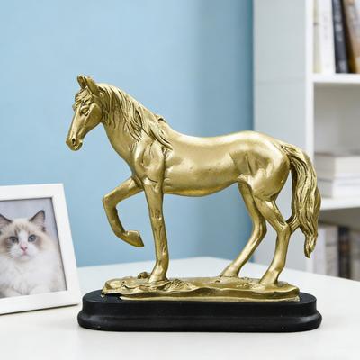 Simulovaná Figurka Koně Přináší Štěstí Bohatství Kůň Pryskyřičná Soška Fengshui Dekorace Ozdoba na Stůl Domácí Kanceláře Dárek Rok Koně