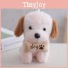 Cute Dog Plush Doll With Bone Decor And Letter Embroidery For Children And Fans