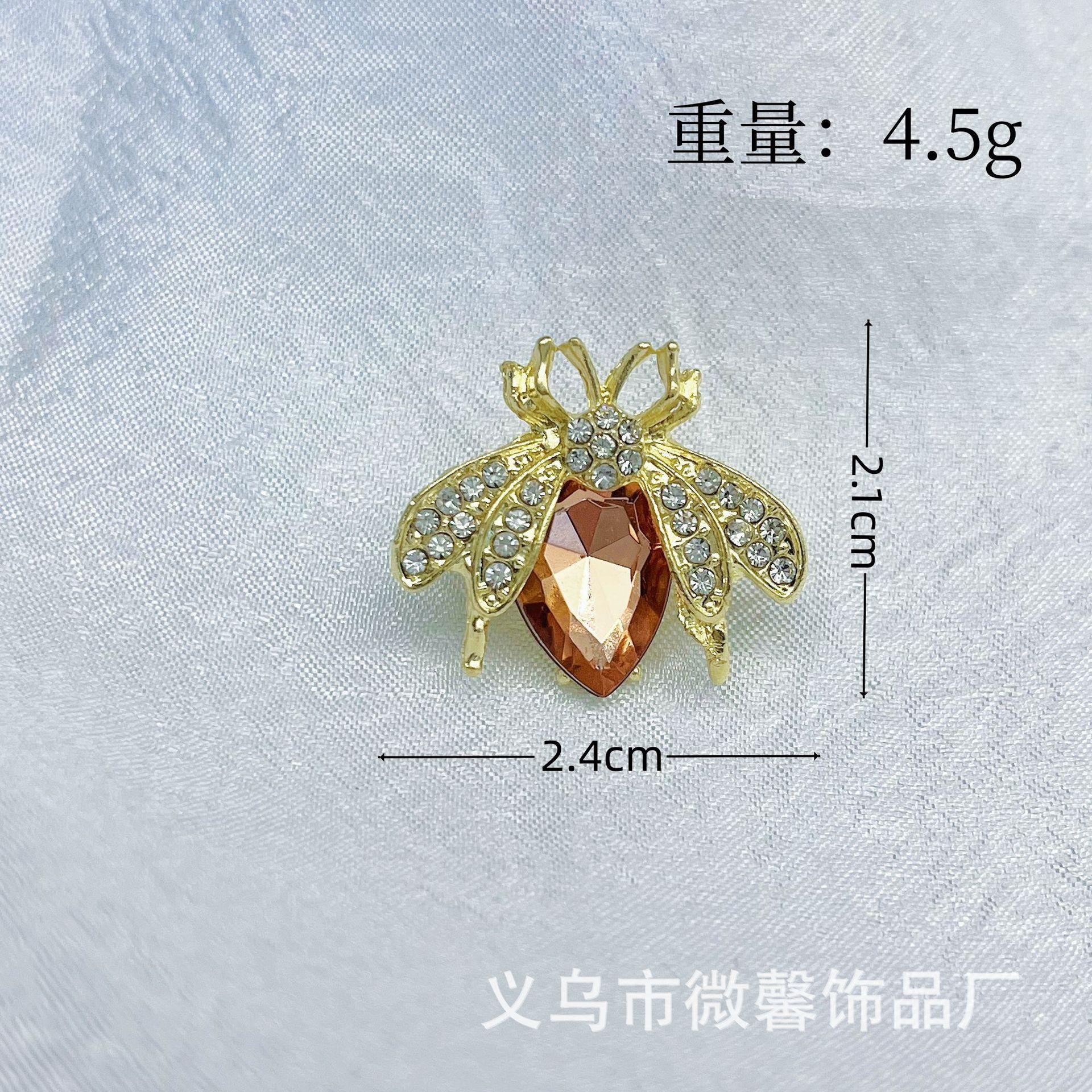 Color Rhinestone Bee Brooch High-end Fashion Brooch Vintage Court Style Diamond Butterfly Brooch