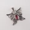 Kamień Szlachetny Różowy Turmalin Srebro Piękna Zawieszka 1,5", Srebro Próby 925 Biżuteria Damska, Zawieszka Motyl z Turmalinu Dla Żony CP-41-2