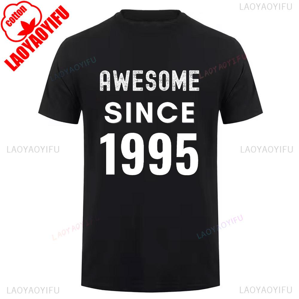 1995 Vintage Style Cotton T Shirt Breathable Retro 90s Short Sleeve New Unisex Round Neck Summer Casual Simple Tee Launched
