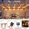 1PCS Solar String Lights Outdoor 50 Led Crystal Globe Lights with 8 Modes Waterproof Solar Powered Patio Light for Garden