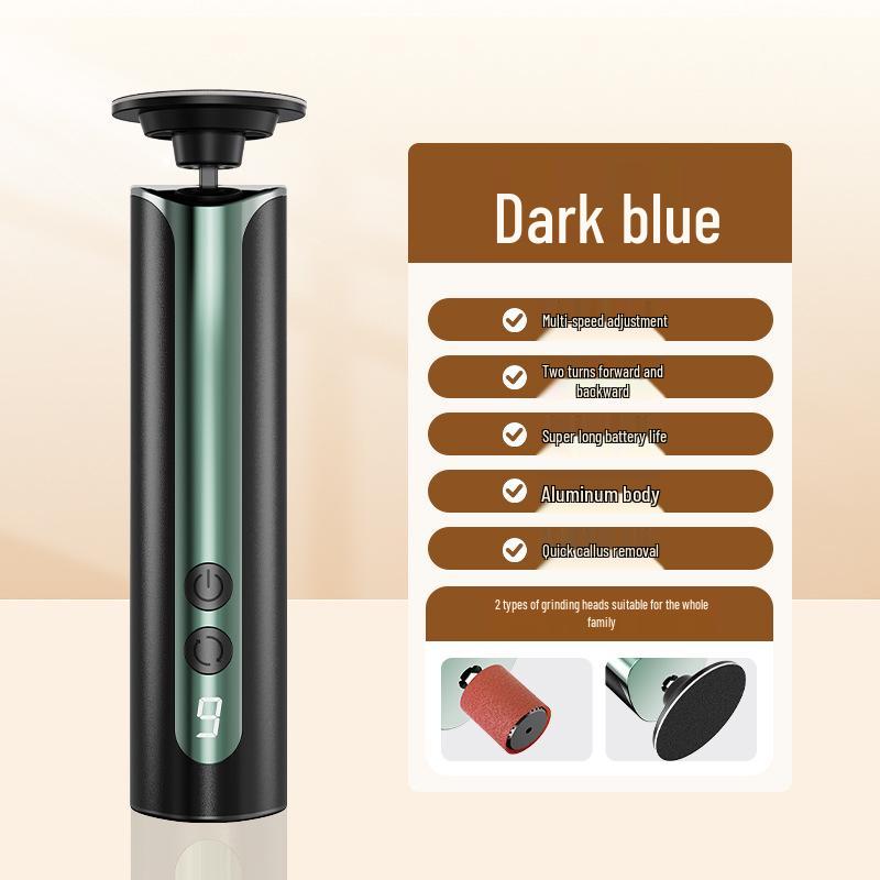 

Nine-Speed Electric Foot File and Callus Remover with Screen чорний/зелений