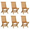 Day and Night - Day and Night Folding Garden Chairs 6 Units Solid Teak Wood