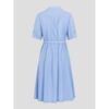Binpolleidiseu Nylon Blend Short Sleeve Dress Sky Blue (Bf5471C05Q)