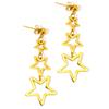 Stainless Steel Earrings Korean Fashion Hollow Stars Dangle Personality Design Earrings For Women Zircon Banquet Fine Gifts New