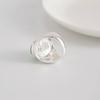 SHIXIN Vintage Oval Green Resin Finger Ring Women Minimalist Geometry Irregular Silver Color Rings Wedding Party Jewelry Gifts