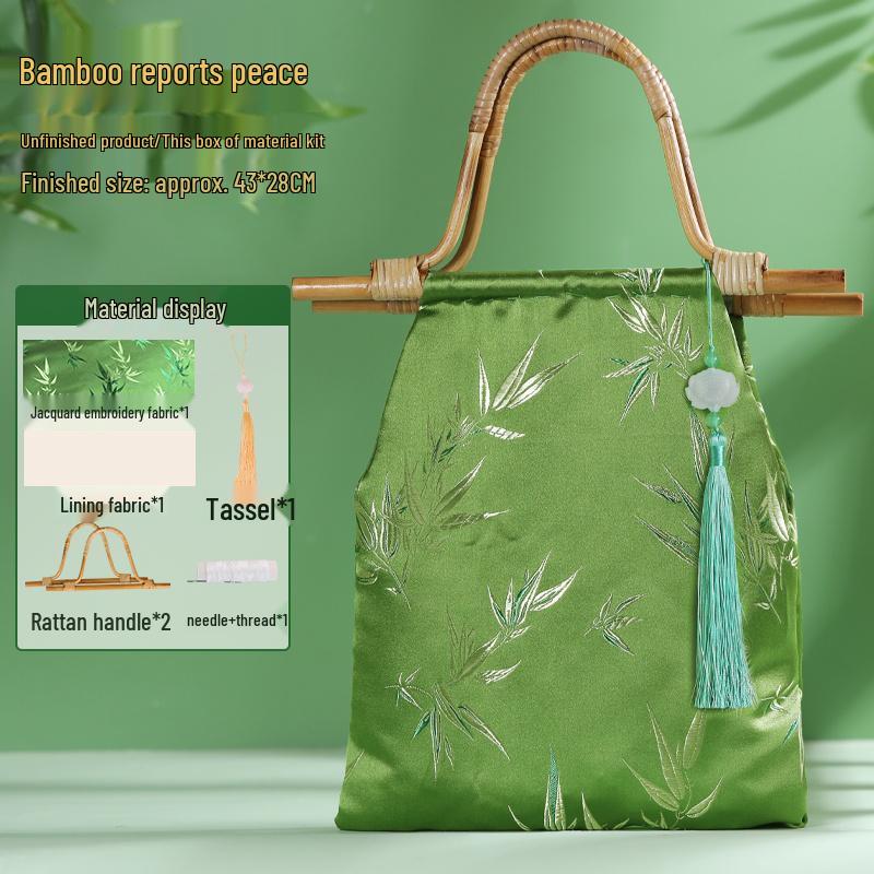 Bamboo Joint Bag DIY Kit: Handmade Chinese-Style Heritage Bag for Team Building and Salon Events