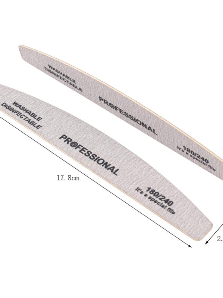 

10 шт. пилочка для ногтей из наждачной бумаги по дереву 180/240 профессиональная пилочка для ногтей маникюрный полировщик серый лодочный двухсторонний деревянный педикюрный полировщик