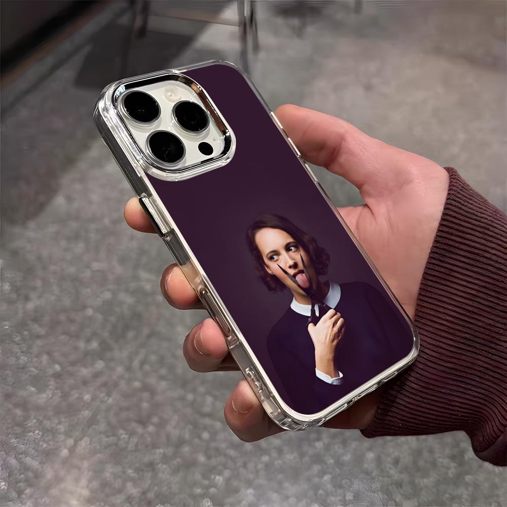 Funda para Teléfono TV F-Fleabag Para IPhone 17 Air 16 E 15 14 13 12 11 Plus Pro Max Transparente Galvanizado Funda Blanda