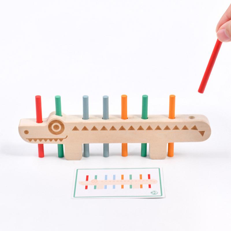 Fischgräten Holz Paarung Kinder Puzzle Farberkennung Frühe Bildung Feinmotorik Trainingsspielzeug Montessori Lehrmittel