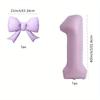 Bow 40inch Cream Purple Number 0-9 Balloon Children Adult Birthday Decoration Festive Party Supplies Anniversary Balloon