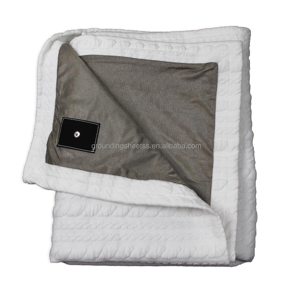 EMF SHIELDING Blanket Emf Blanket Made of 100% Silver Fiber Fabric 92x153cm белый
