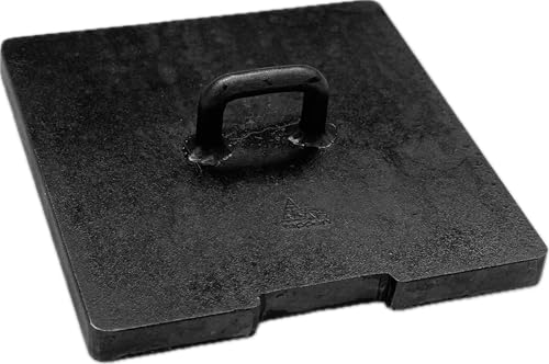 

teppen Frying Pan Lid and Meat Press PRESS PLATE, 10cm Square, Iron, Small, Outdoor Kitchen Utensil [Makizuka Iron Works]