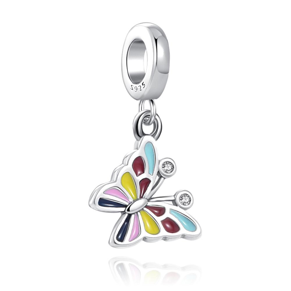 New Copper Spring Butterfly Hummingbird Pendant Beads Charms Fit Original Bracelet Women Diy Jewelry Trinket