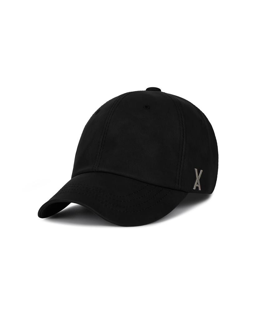 Bajal Va Studded Vegan Leather Ball Cap Black
