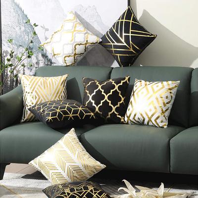 Hot Stamping Pillow Case European Classical Home Sofa Cushion Pillow Super Soft Pillow
