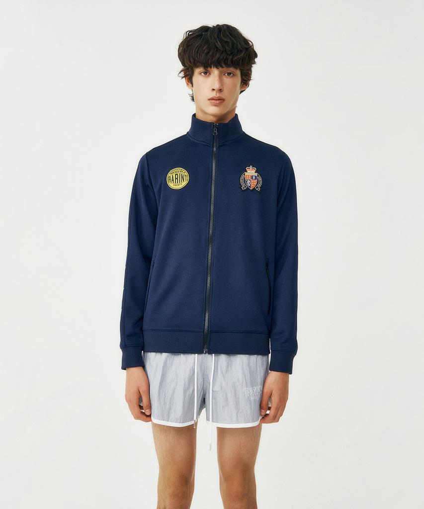 From Arles 90S Vintage Jersey Jacket / Navy