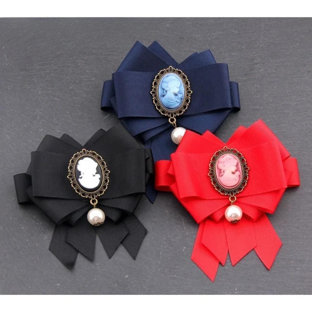 Retro Bow Corsage Brooch, High-end Fabric Ribbon Clothing Pin, Elegant Fashion Decorative Accessories for Women