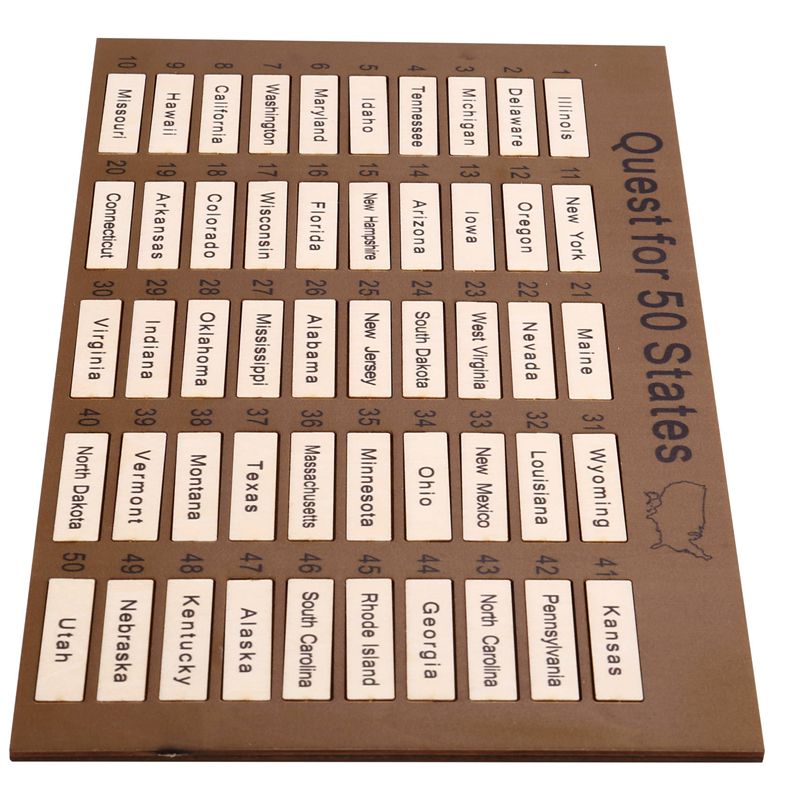 

ABUL-New Wooden Visit 50 States Countdown Travel Plan Home Decor Gift Travel Complete List Ornament Travel Tracker Board