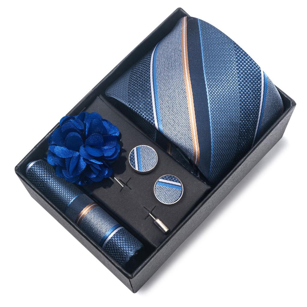 Wedding Wedding Tie Groom Festive Burgundy Tie Men'S Suit Cufflinks Corsage Accessories Kit
