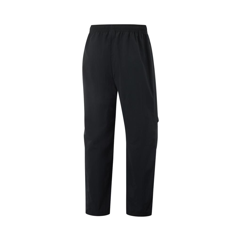Li Ning Fitness Series Loose Woven Logo Letter Sports Long Pants Men Bottoms Black AYKV227-3