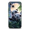 Cartoon Lovely Panda Phone Case for iPhone 16 15 14 13 12 Pro Max 11 Pro Max 7 8 Plus XS XR Shockproof Soft Shell Capas
