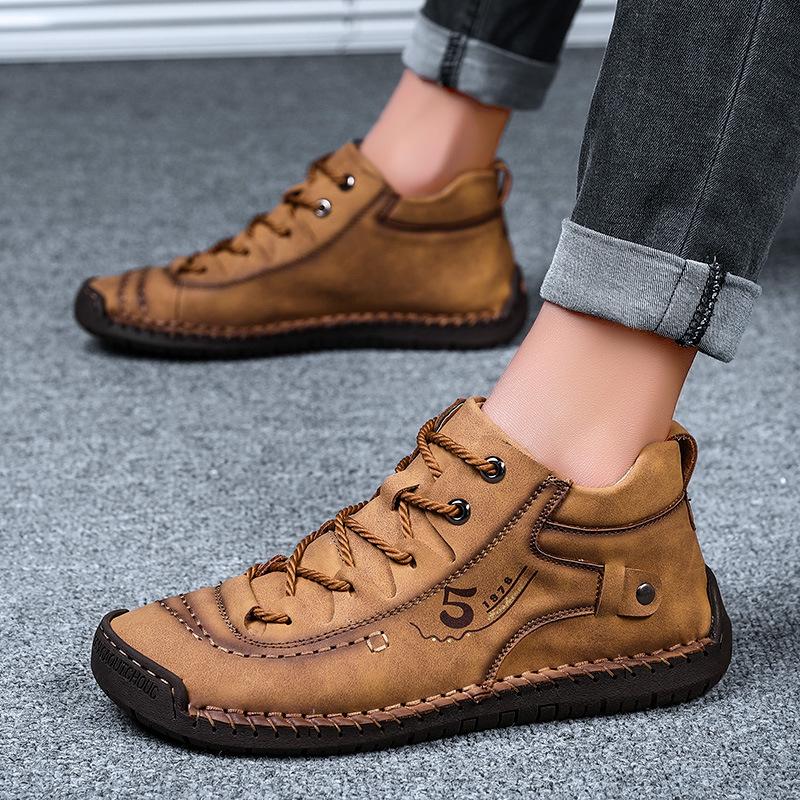 fashion Men Vintage Ankle Boots Comfortable Casual Shoes Men Fashion Casual Boots Male Suitable Shoes Outdoor Comfortable Sneakers Mendg