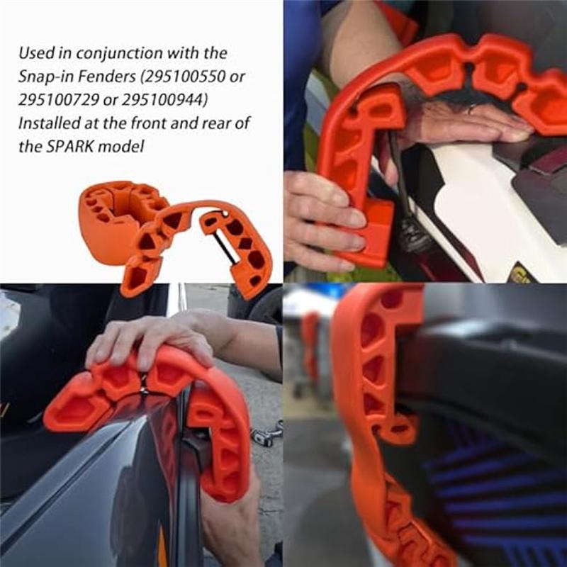 A51K-2Pcs Snap In Bumpers/Fenders Fits For Sea-Doo 295100418 Tear Resistant Material Jet Ski Bumpers оранжевый