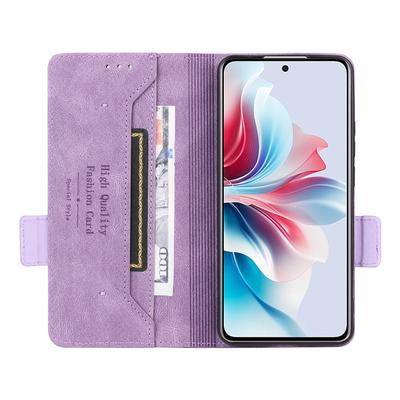 For Oppo Reno11 F 5G Shockproof Case Hardware Decor PU Leather Wallet Phone Cover