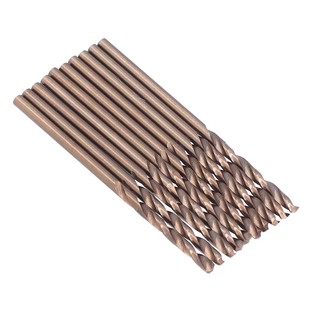 10Pcs Twist Drill Bits Straight Shank HSS Hole Processing Hardware Manual Tools 2mm