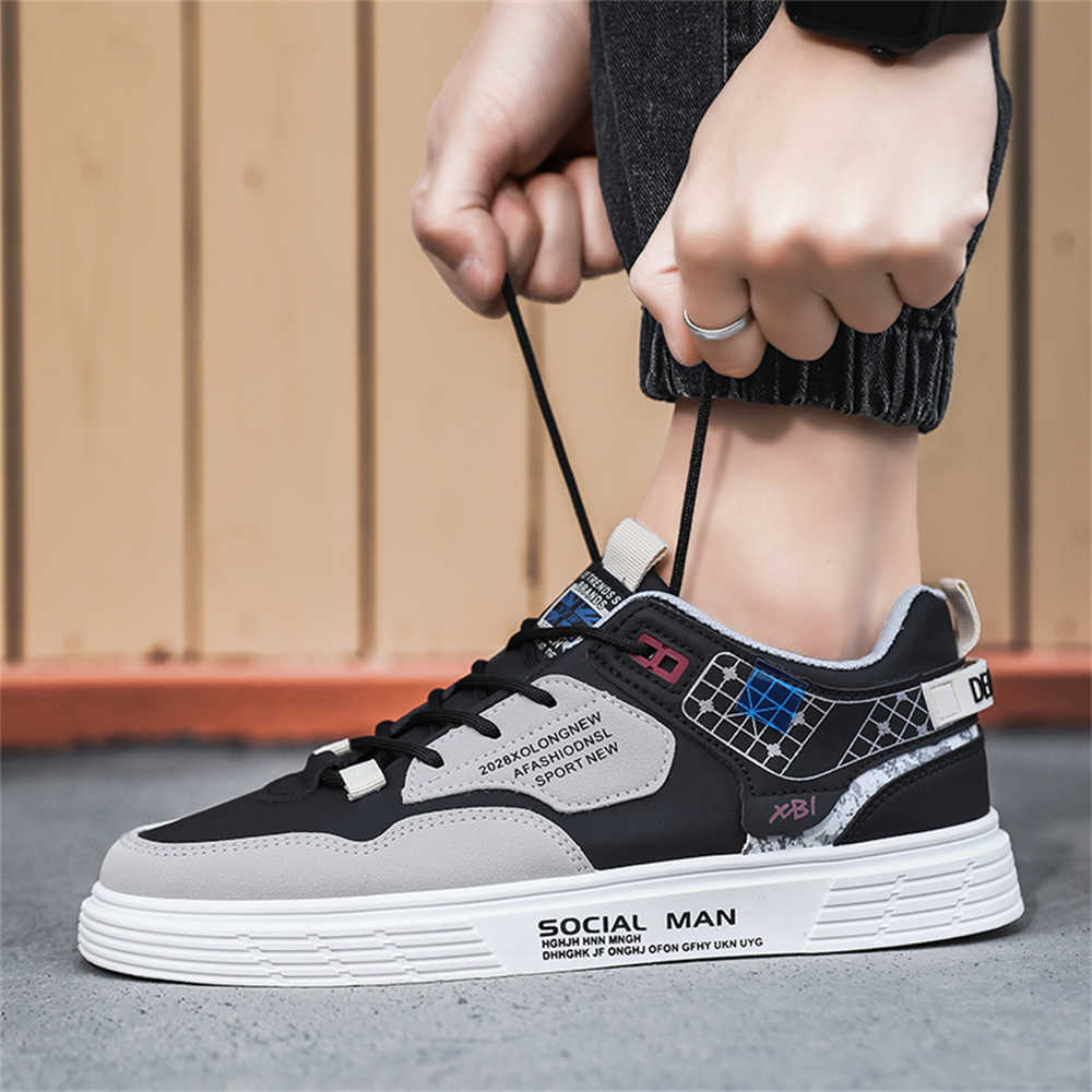 Fashion Lace-up Round Nose Men's Shoes For Home Casual Mens Sneakers Fashion Sport Sapatos Style Health Sport From Famous Brands