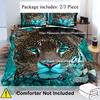 Bohemian Leopard Pattern Polyester 3D Printed Quilt Cover Set Bedding Cover Pillowcase Luxury Animal Theme Duvet Cover Sets