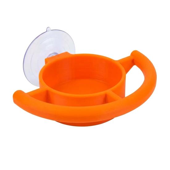 Suction Cup Bird Feeder Clear Plastic Tray for Fruit Jelly Seeds Easy 1pc