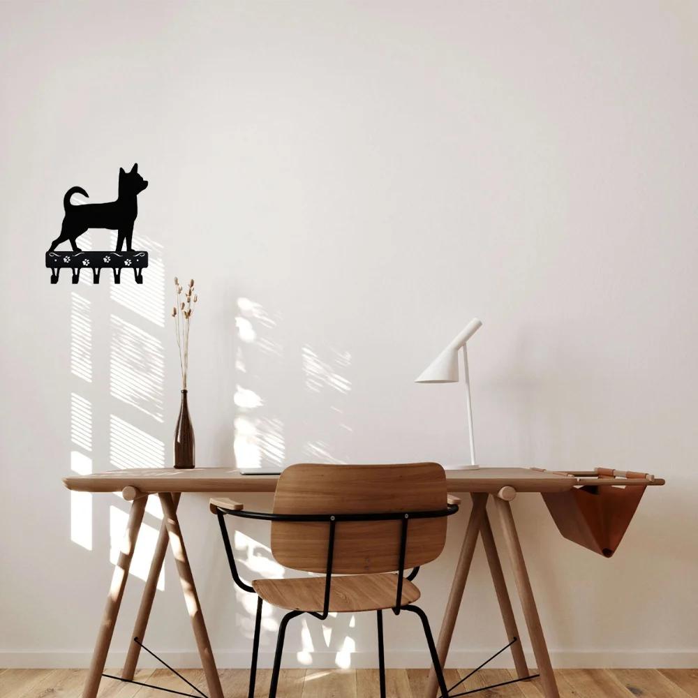 1pc Metal Art Dog - Key Hooks & Keychain Holder - 6 Inch Metal Wall Art Towel Rack,Coat Rack,Organizer Storage Rack Wall Sticker